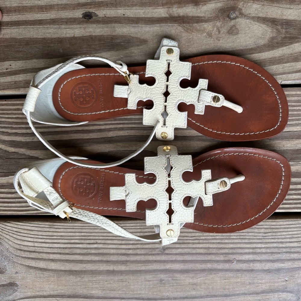 Tory Burch Phoebe Cream Sandals